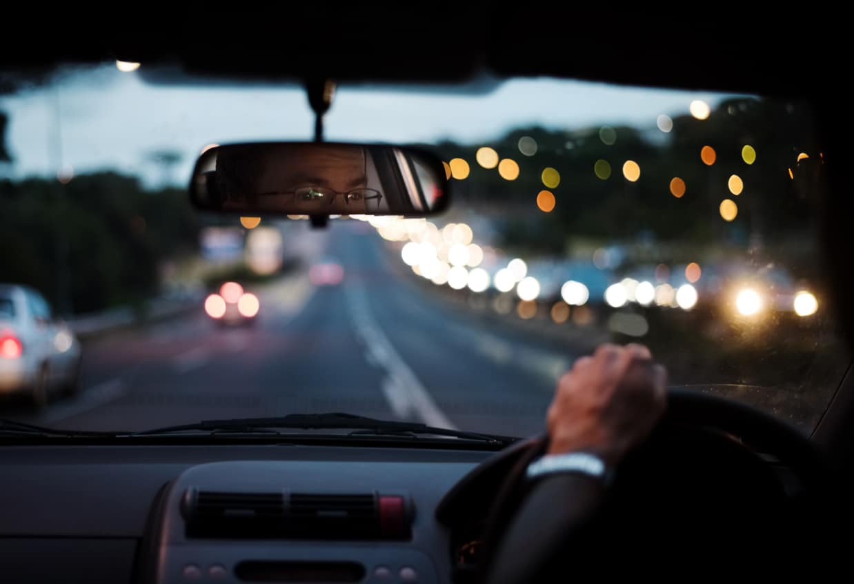 man driving