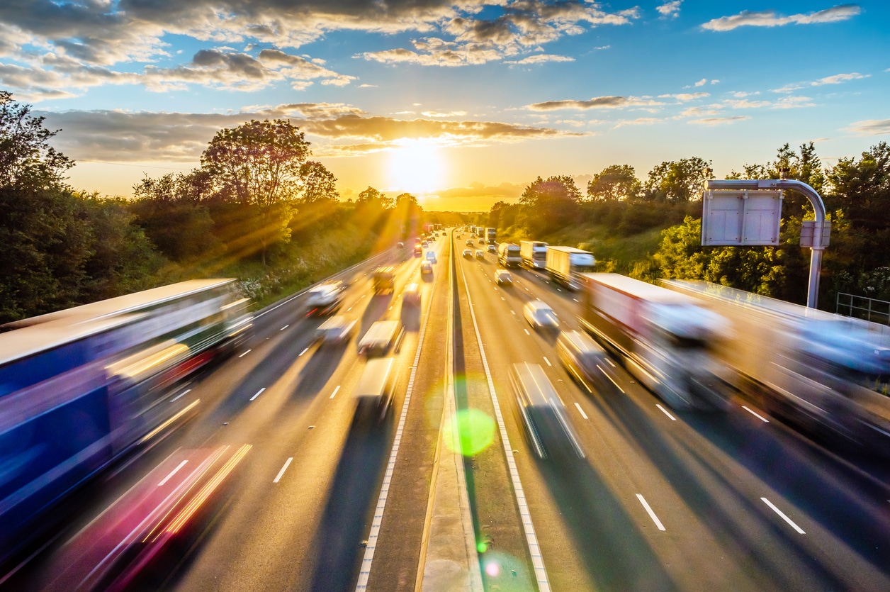 Shot of a busy motorway